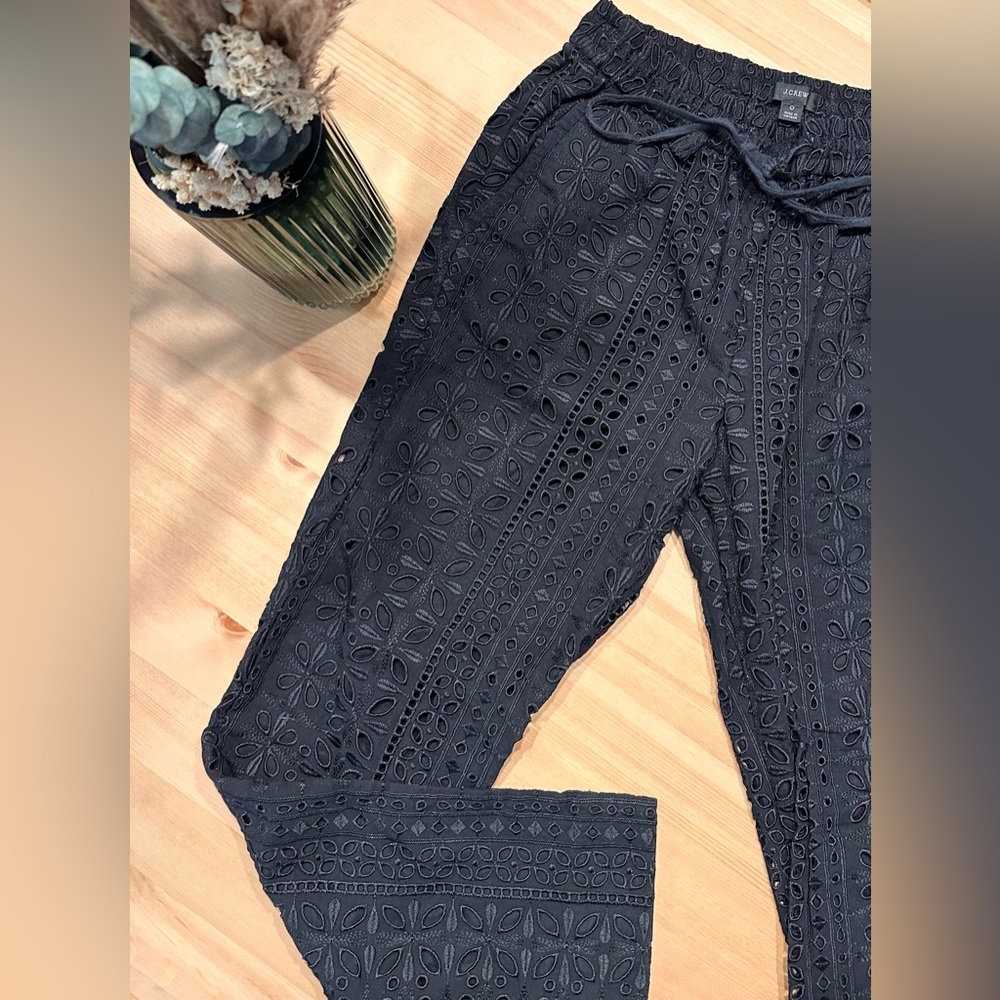 JCrew Black Lace Capris